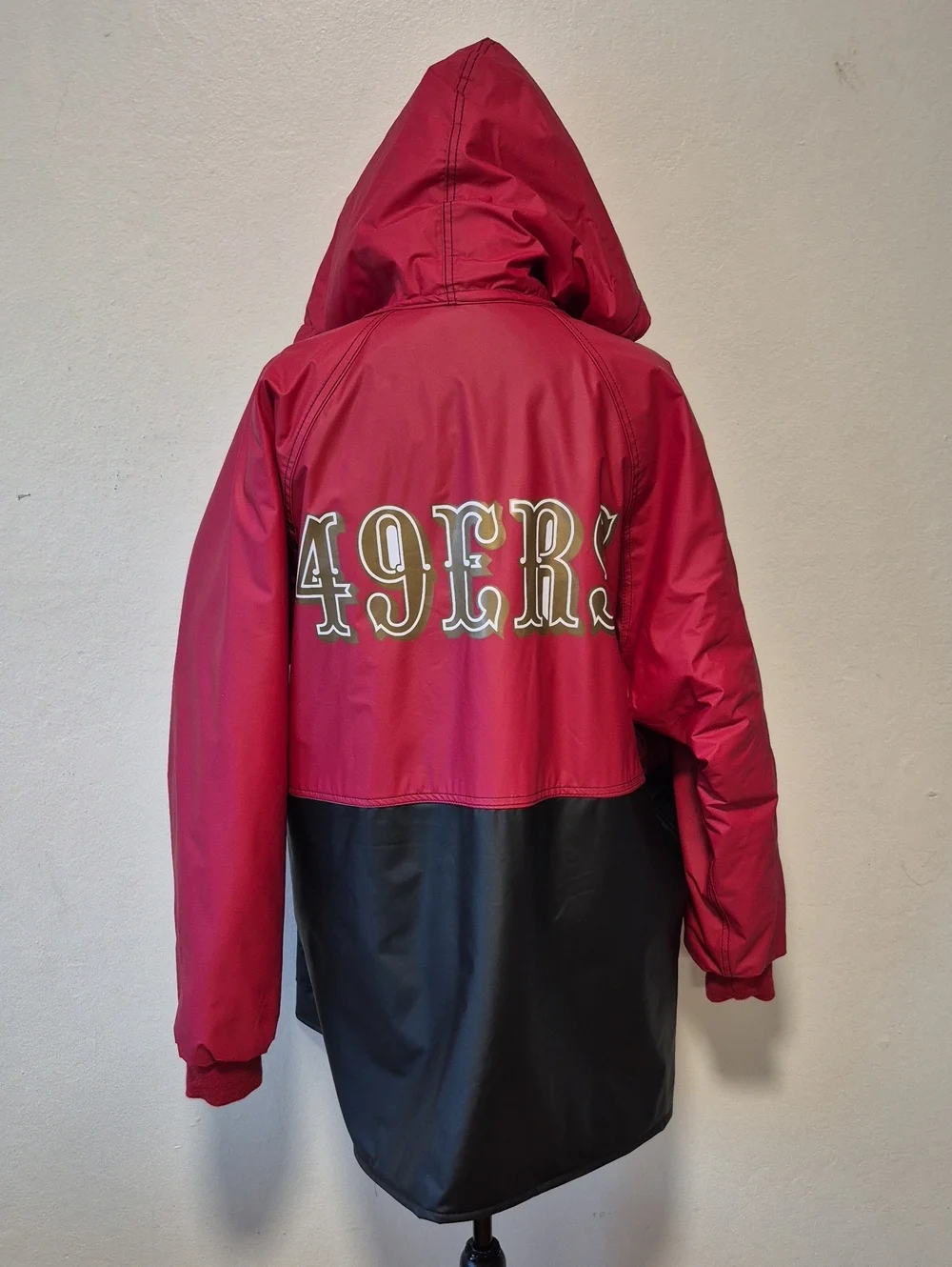 NFL Game Day 49ers Long Insulated Raincoat Sz L Exc Condition
